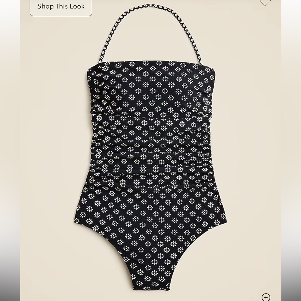 NWT J. Crew Gemma Ruched Bandeau Swimsuit - Picture 3 of 10
